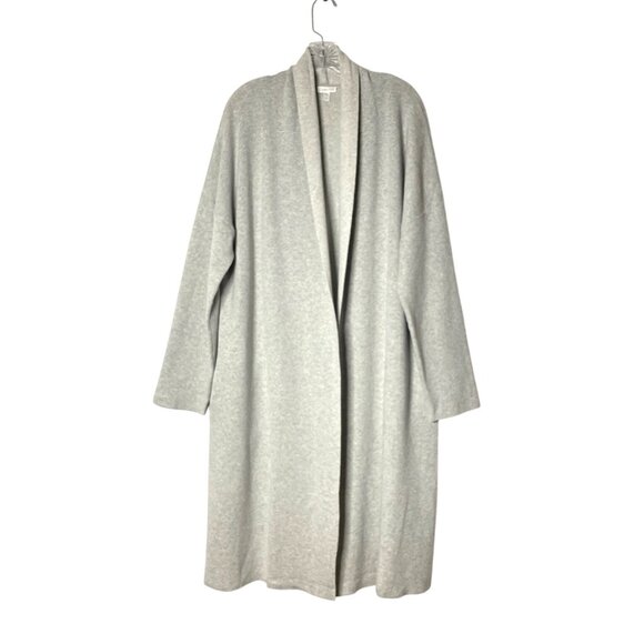 Garnet Hill Women’s Open Front Long Cardigan Size XL Merino Wool & Cotton Blend - Picture 1 of 6